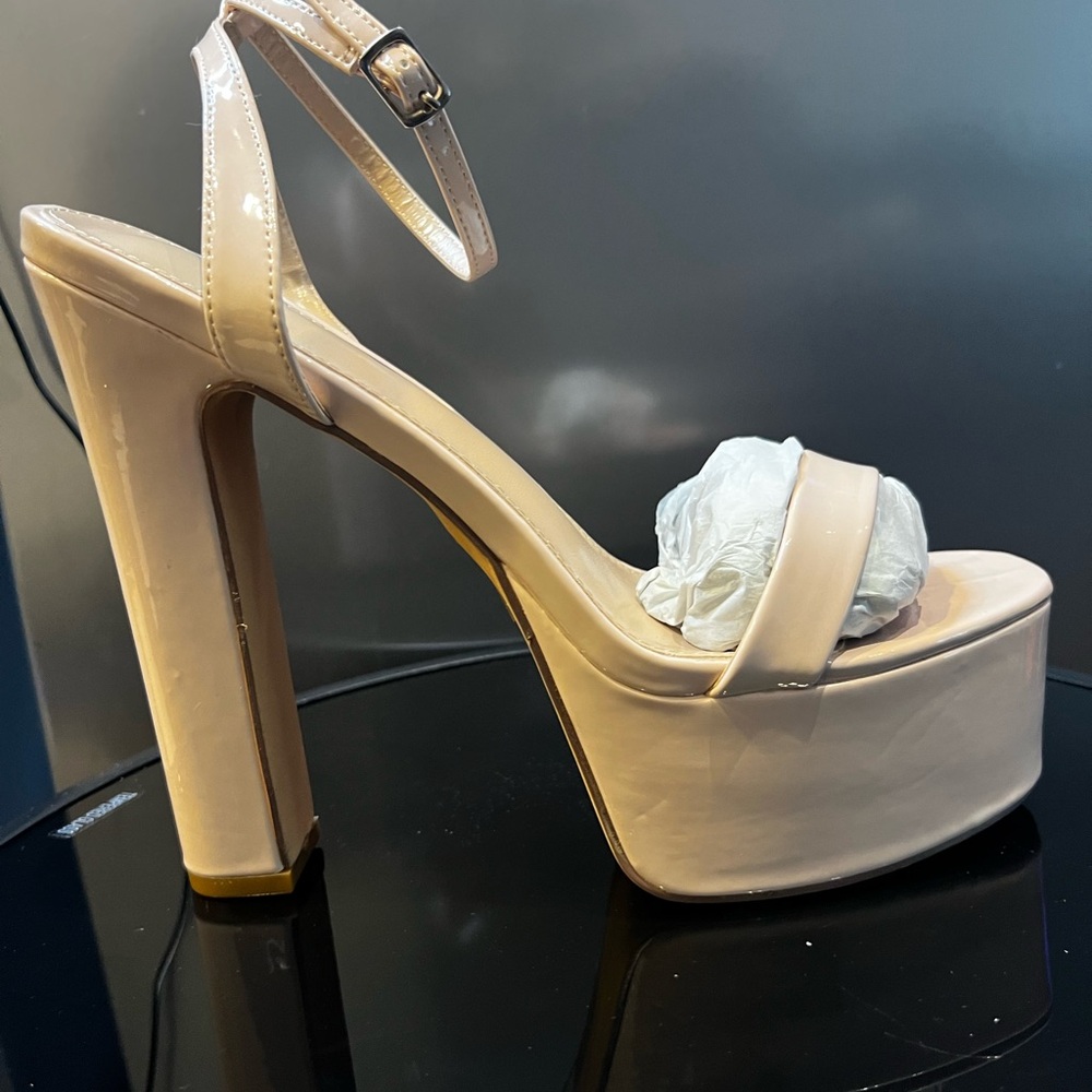 Elegant Nude Platform Heels
